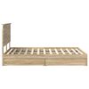 vidaXL Storage Bed with Drawer Sonoma Oak 140 x 190 cm Engineered Wood