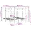 vidaXL Triple Bunk Bed Frame White 200x200/80x200 cm Solid Wood Pine