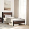 vidaXL Metal Bed Frame without Mattress Brown Oak 80x200 cm