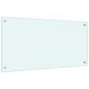 vidaXL Kitchen Backsplash White 80 x 40 cm Tempered Glass