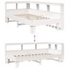 vidaXL Bookcase Bed without Mattress White 90x190cm Solid Wood Pine