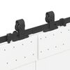 vidaXL Sliding Door Hardware Kit 366 cm Steel Black