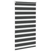 vidaXL Zebra Blind Black 85x150 cm Fabric Width 80.9 cm Polyester