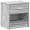 vidaXL Bedside Cabinet with Drawer Grey Sonoma 39x28x41 cm