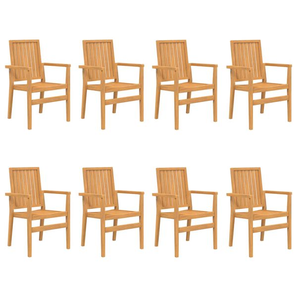 vidaXL 9 Piece Garden Dining Set Solid Wood Teak