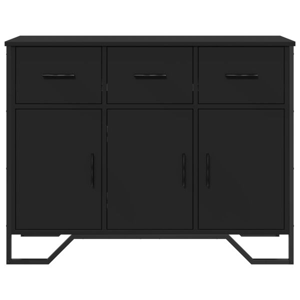 vidaXL Sideboard Black 97x32.5x74.5 cm Engineered Wood