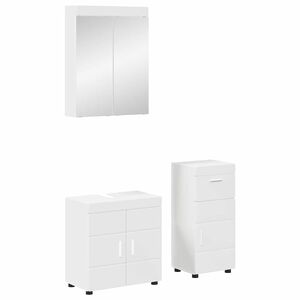 vidaXL Bathroom Furniture Set with Drawer TULUM White Engineered Wood