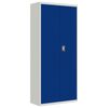 vidaXL File Cabinet Light Grey and Blue 90x40x200 cm Steel
