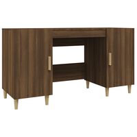 vidaXL Desk Brown Oak 140x50x75 cm Engineered Wood