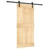 vidaXL Sliding Door with Hardware Set 95x210 cm Solid Wood Pine