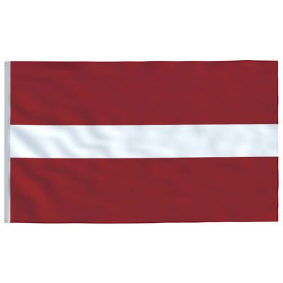 vidaXL Latvia Flag and Pole Aluminium 6.2 m