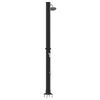 vidaXL Outdoor Solar Shower Black 217 cm PVC and aluminium