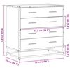 vidaXL Drawer Cabinet Brown Oak 70x41x70 cm Engineered Wood