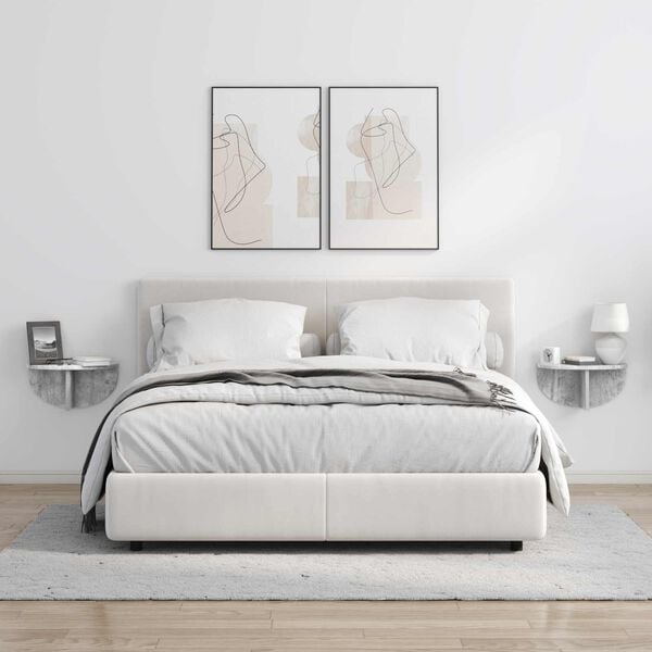 vidaXL Wall Shelf Concrete Grey 38 x 19 x 19 cm Engineered Wood