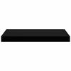 vidaXL Floating Wall Shelf High Gloss Black 50x23x3.8 cm MDF