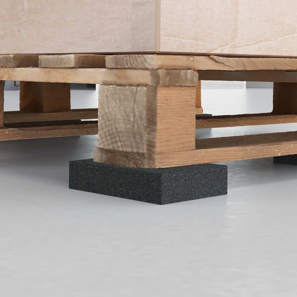 vidaXL Rubber Pad 25 pcs Black 9 x 6 x 2 cm Rubber