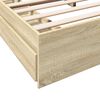 vidaXL Bed Frame with Drawers without Mattress Sonoma Oak 180x200 cm Super King