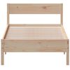 vidaXL Bed Frame without Mattress 75x190 cm Small Single Solid Wood Pine