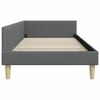 vidaXL Corner Bed Frame with Headboard Dark Grey 100 x 200 cm Fabric