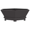 vidaXL Fire Pit Black 75 x 75 x 28 cm Steel