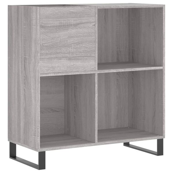 vidaXL Record Cabinet Grey Sonoma 84.5x38x89 cm Engineered Wood