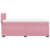 vidaXL Box Spring Bed with Mattress Pink 100x200 cm Velvet