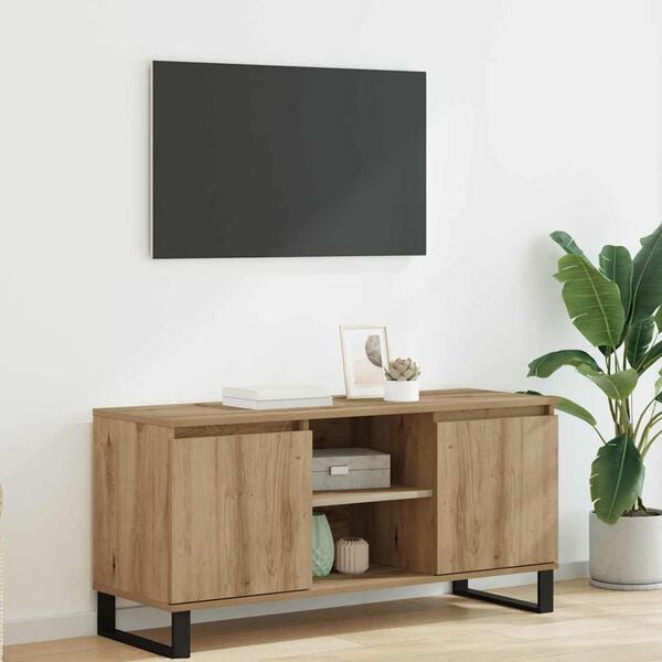 vidaXL TV Cabinet Artisan Oak 104 x 35 x 50 cm Engineered Wood
