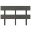 vidaXL Bed Headboard Grey 124x3x81 cm Solid Wood Pine