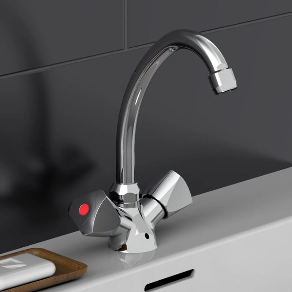 SCH&Uuml;TTE 2-Handle basin mixer SAVINO Chrome