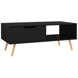 vidaXL Coffee Table Black 100x49.5x43 cm Engineered Wood