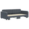vidaXL Daybed with Trundle without Mattress Dark Grey 90x190 cm Single