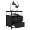 vidaXL Bedside Cabinet Black 44x45x60 cm Engineered Wood