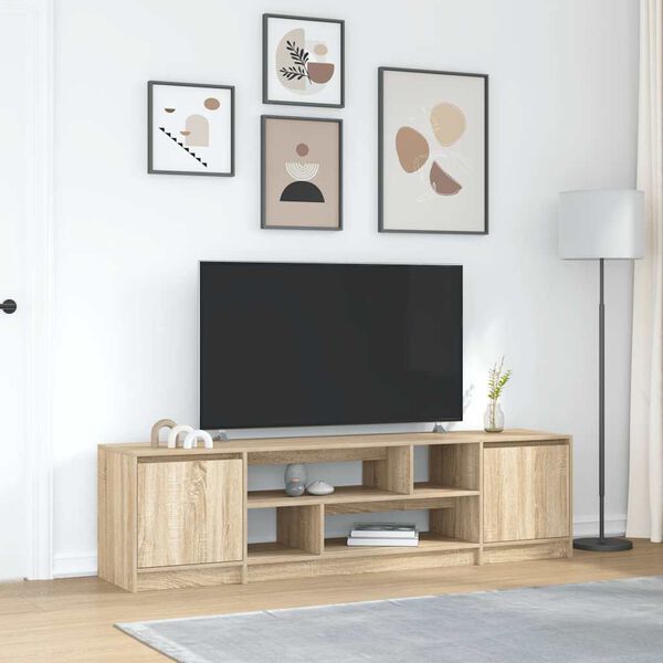 vidaXL TV Cabinet Sonoma Oak 188.5x41x50 cm Engineered Wood
