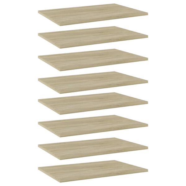 vidaXL Bookshelf Boards 8 pcs Sonoma Oak 60x40x1.5 cm Engineered Wood