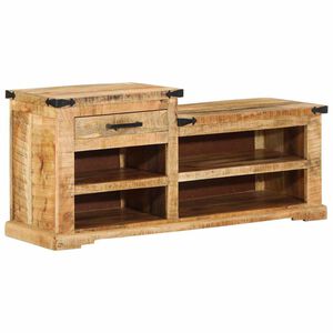 vidaXL Bench Brown 110 x 35 x 50 cm Rough Mango