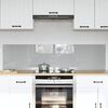 vidaXL Kitchen Backsplash 2 pcs Light Grey 80 x 40 cm Tempered Glass