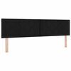 vidaXL Headboard with Headboard Black 180 cm Faux Leather