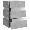 vidaXL LED Bedside Cabinet Concrete Grey 45x35x67 cm Engineered Wood