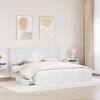 vidaXL Storage Bed with Headboard White 200 x 200 cm Engineered Wood
