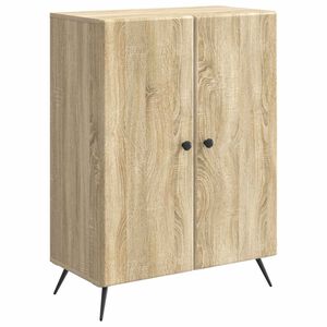 vidaXL Sideboard Sonoma Oak 66 x 34.5 x 90 cm Engineered Wood