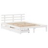 vidaXL Bed Frame with Drawers without Mattress White 140x200 cm