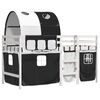 vidaXL Kids' Loft Bed with Tunnel without Mattress White&Black 80x200 cm