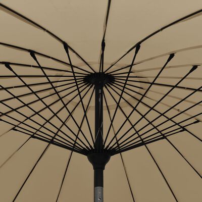 vidaXL Outdoor Parasol with Aluminium Pole 270 cm Taupe