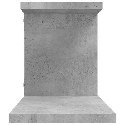 vidaXL Wall-Mounted TV Shelf Concrete Grey 125x18x23 cm Engineered Wood