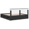 vidaXL Bed Frame with Headboard Black 180 x 200 cm Engineered wood