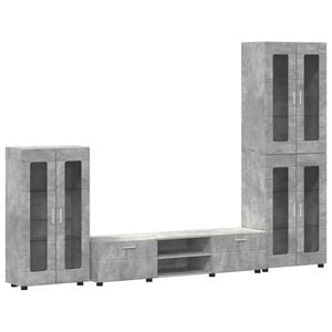 vidaXL TV Cabinet Set FLORIN 3 pcs Concrete Grey Engineered Wood