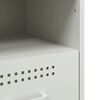 vidaXL Bedside Cabinet White 36x39x50.5 cm Steel