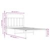 vidaXL Metal Bed Frame without Mattress with Headboard Black 100x200cm