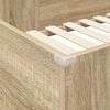 vidaXL Loft Bed Frame with Desk Sonoma Oak 80 x 200 cm Engineered Wood
