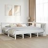 vidaXL Bookcase Bed without Mattress White 200x200cm Solid Wood Pine